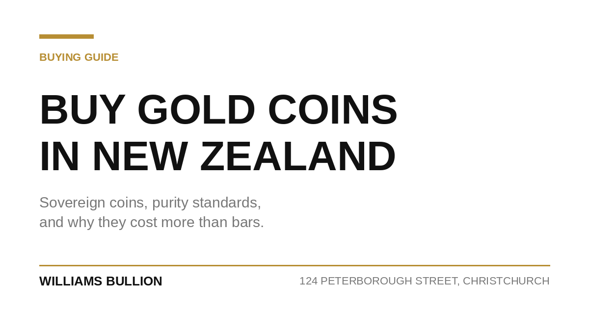Buy Gold Coins in New Zealand
