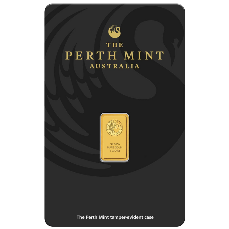 1g Perth Mint Gold Minted Bar Kangaroo