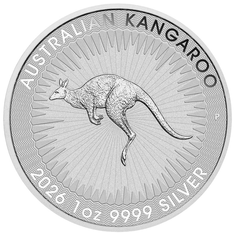 1 Troy Ounce Silver Bullion Round Australian Kangaroo (Random Years) .999 Fine Silver