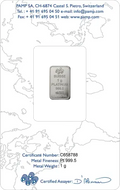 1g PAMP Suisse Fortuna Platinum Bar