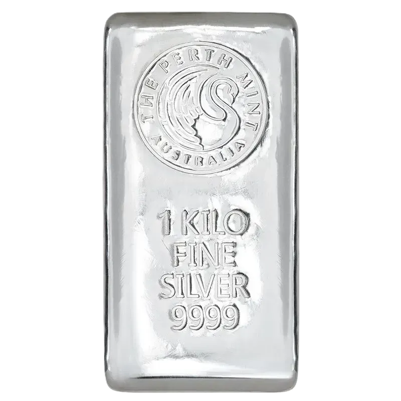 1kg Perth Mint Silver Cast Bar .999 Fine Silver