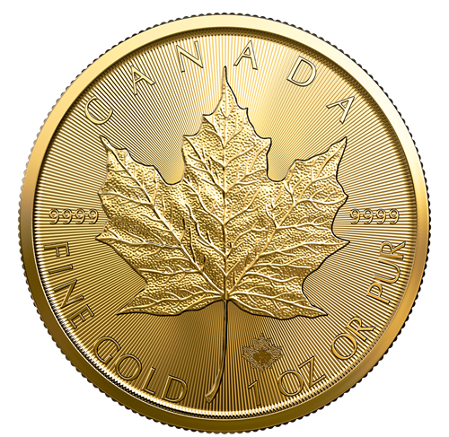 1 Troy Ounce Gold Maple Leaf Coin .9999 Royal Canadian Mint