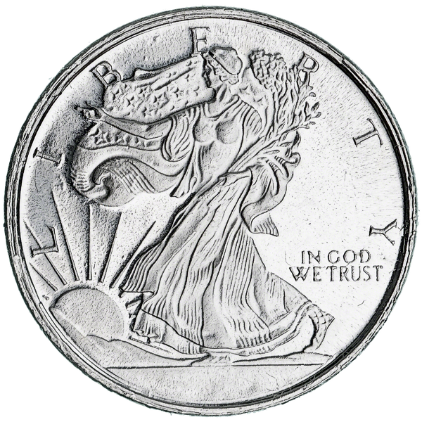 1/10 Troy Ounce Walking Liberty Silver Bullion Round