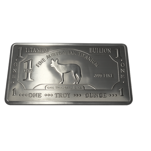 1 Troy Ounce Titanium Bar .999 Fine Titanium
