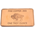 1 Troy Ounce Copper Bar .999 Fine