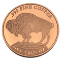 1 Troy Ounce Copper Round .999 Fine Copper