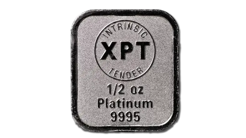 1/2oz Platinum Mint Bar - Intrinsic Tender Elemental