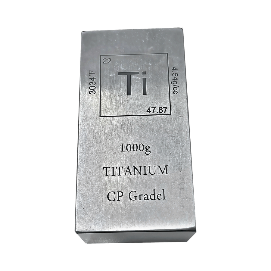 1 Kilogram Titanium Bar .999 Fine Titanium